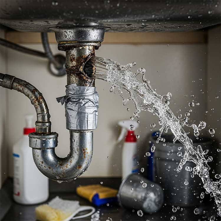 شکستگی لوله ها یکی از چالش های فنی در فاضلاب های ساختمانی